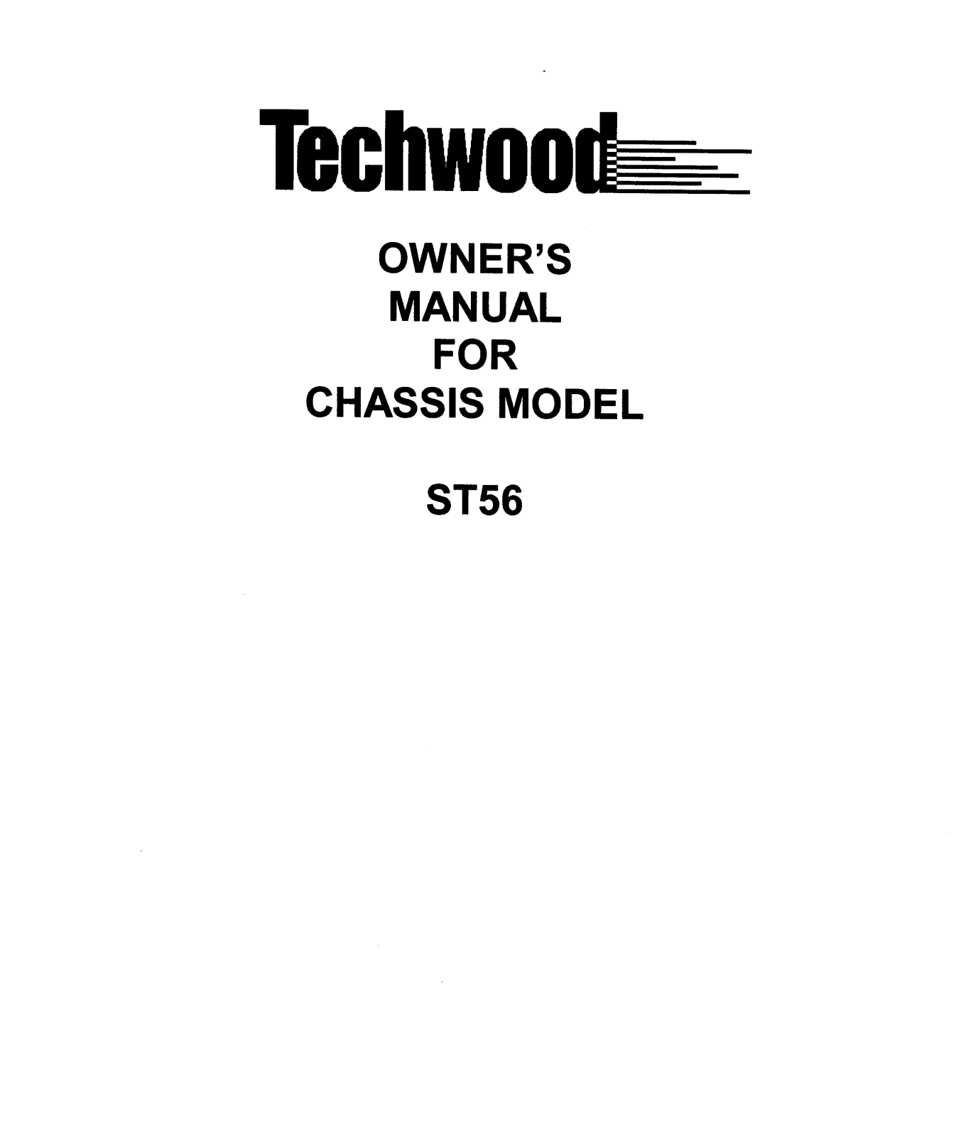 Techwood ST56 User Manual