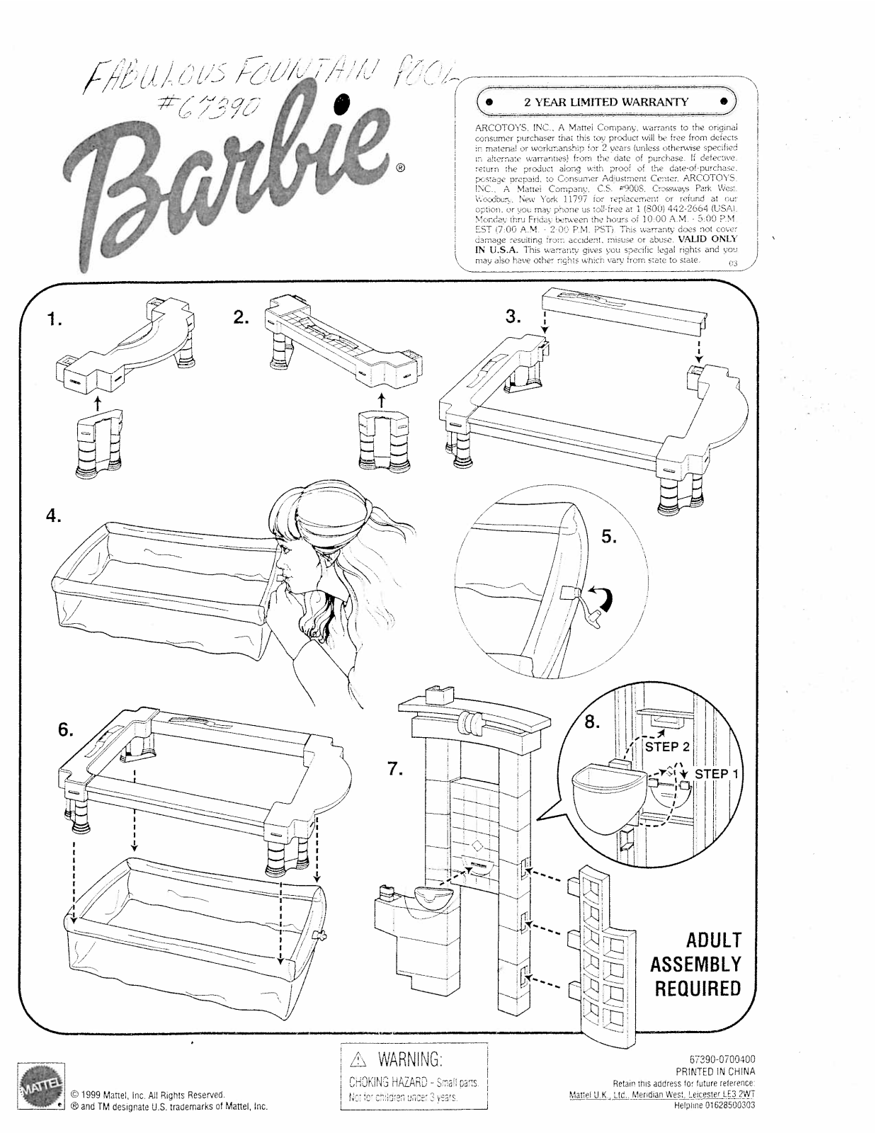 Fisher-Price 67390 Instruction Sheet