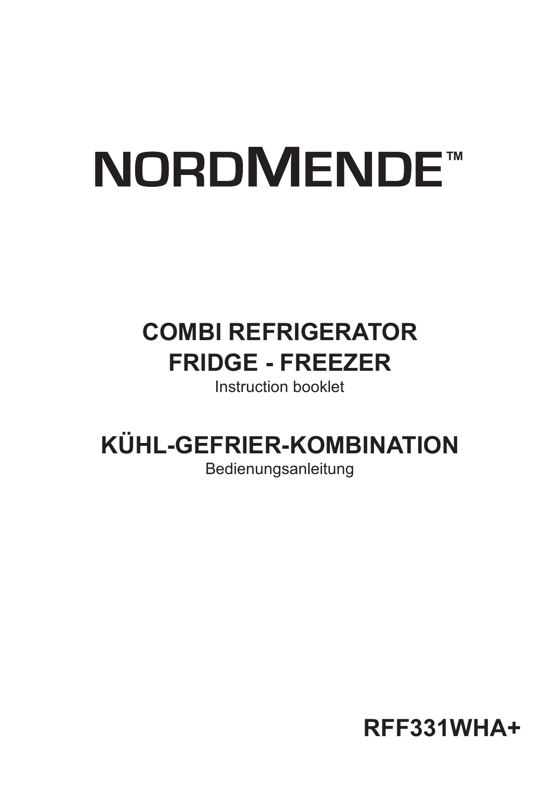 Nordmende RFF331SLA, RFF331WHA User Manual