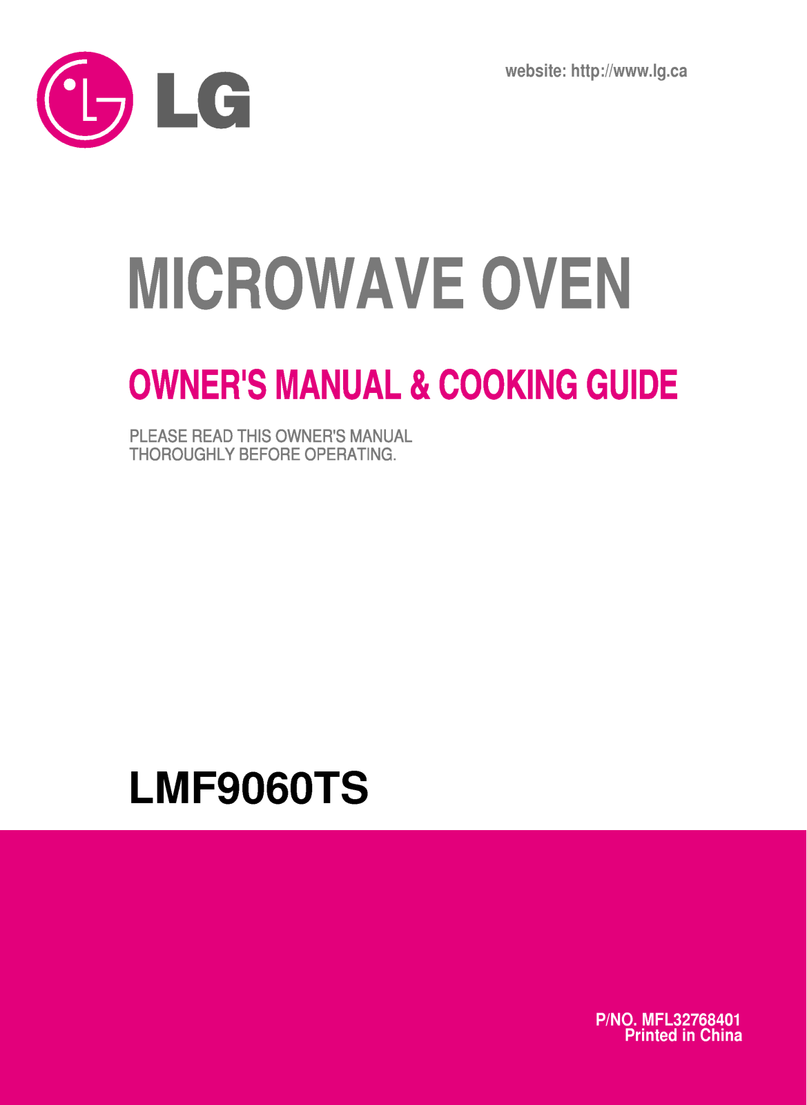 LG LMF9060TS User Manual