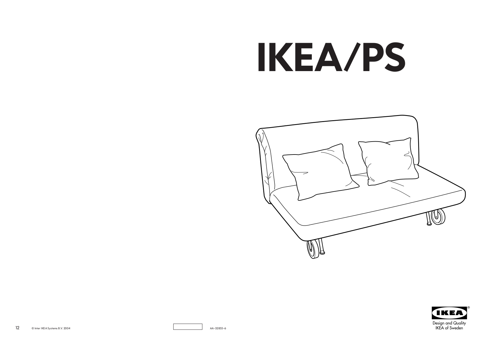 IKEA PS SOFA BED FRAME Assembly Instruction