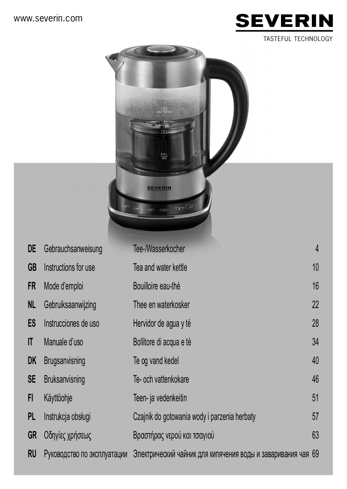 Severin WK 3471 User guide