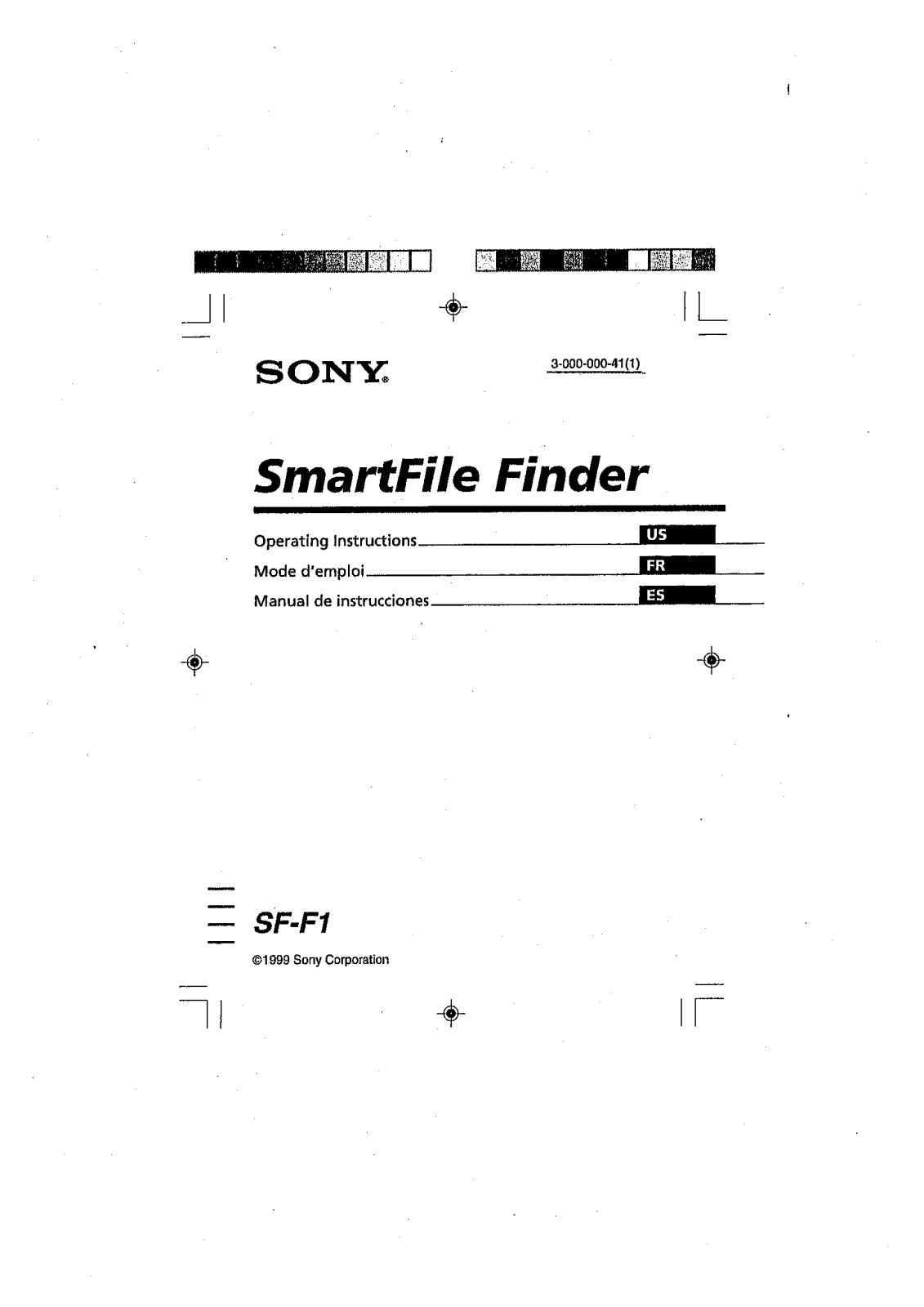 Sony SFF1 Instruction Manual