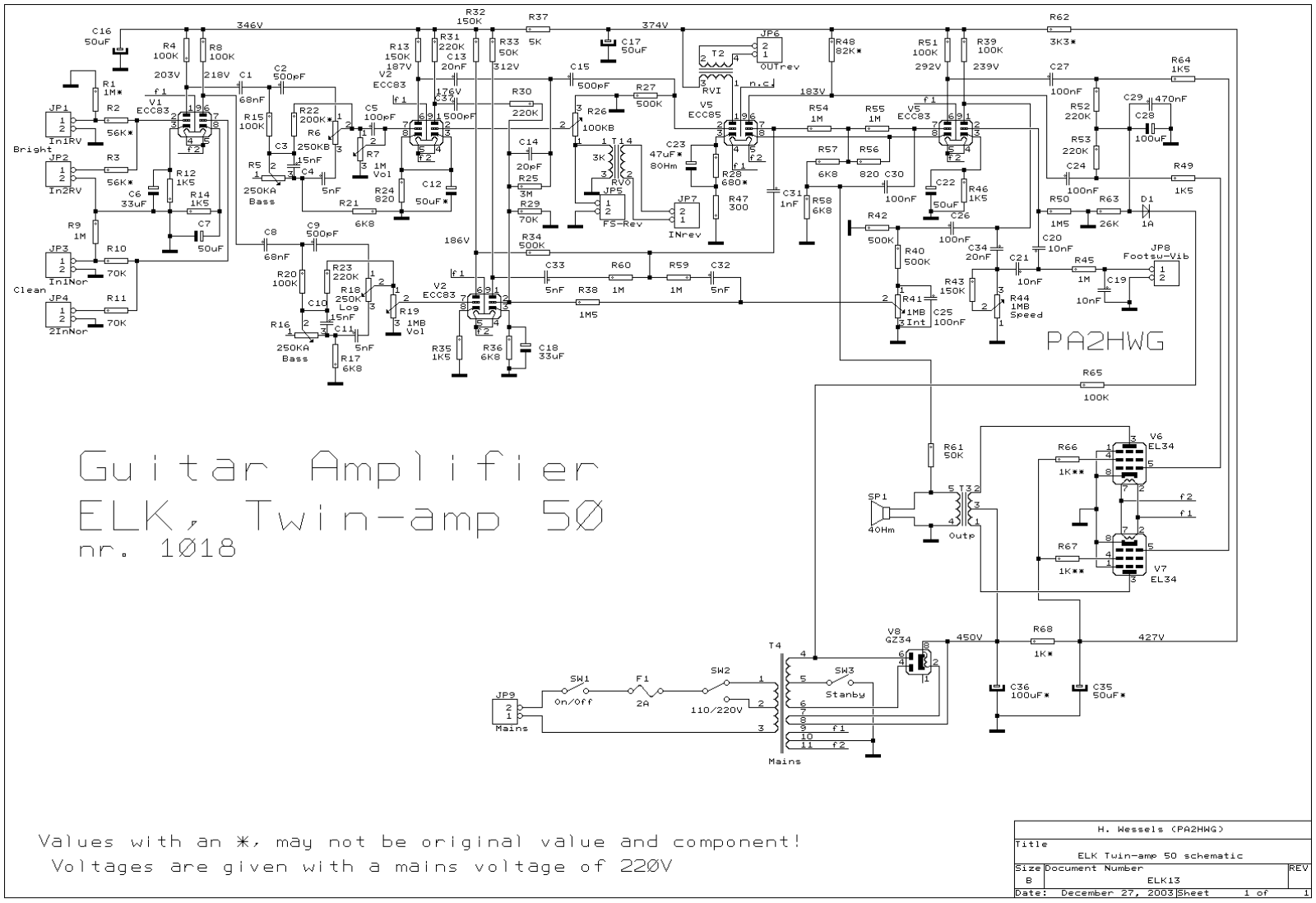 Elk twinamp50 schematic - ManualMachine.com