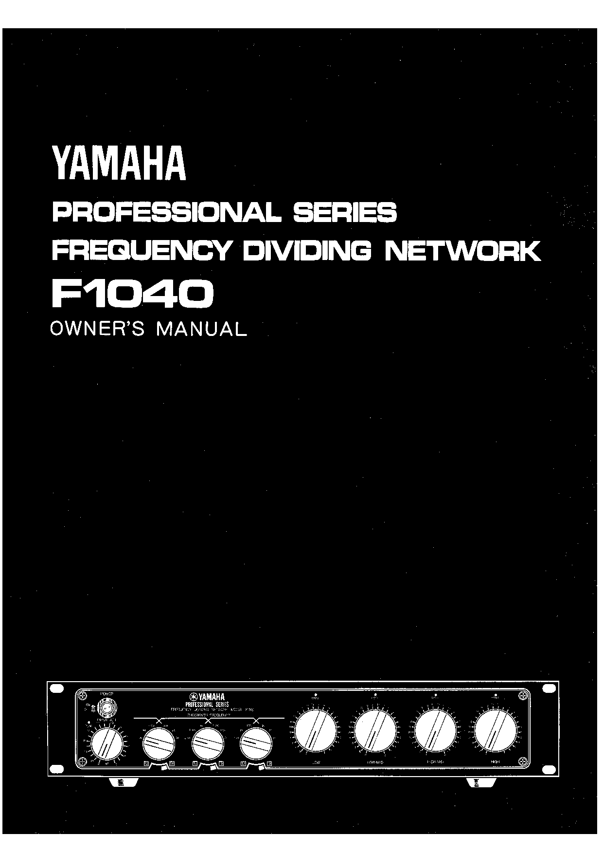 Yamaha F1040 User Manual