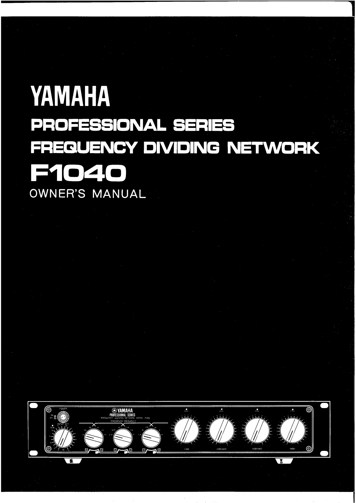 Yamaha F1040 User Manual