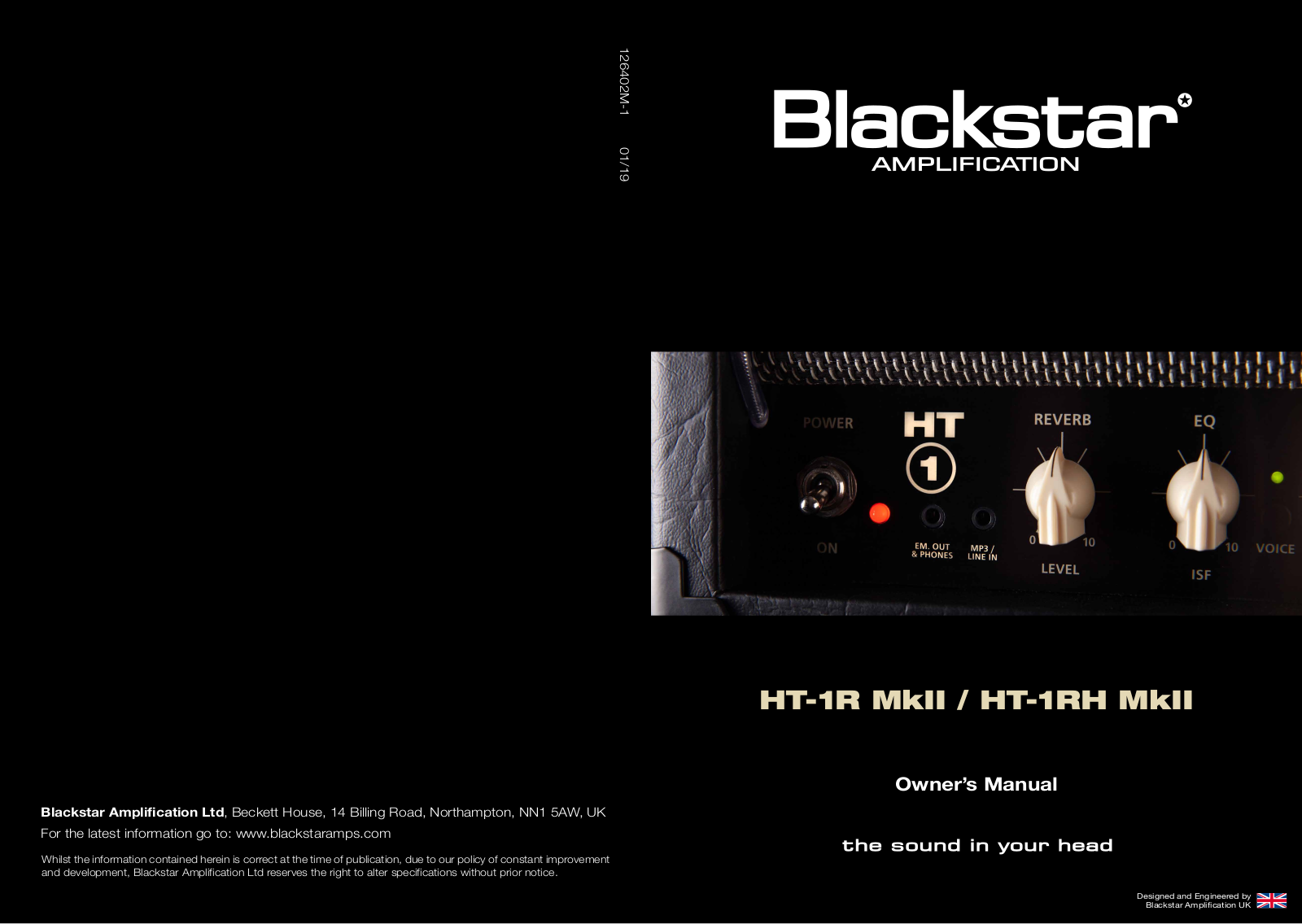 Blackstar HT-1R MkII operation manual