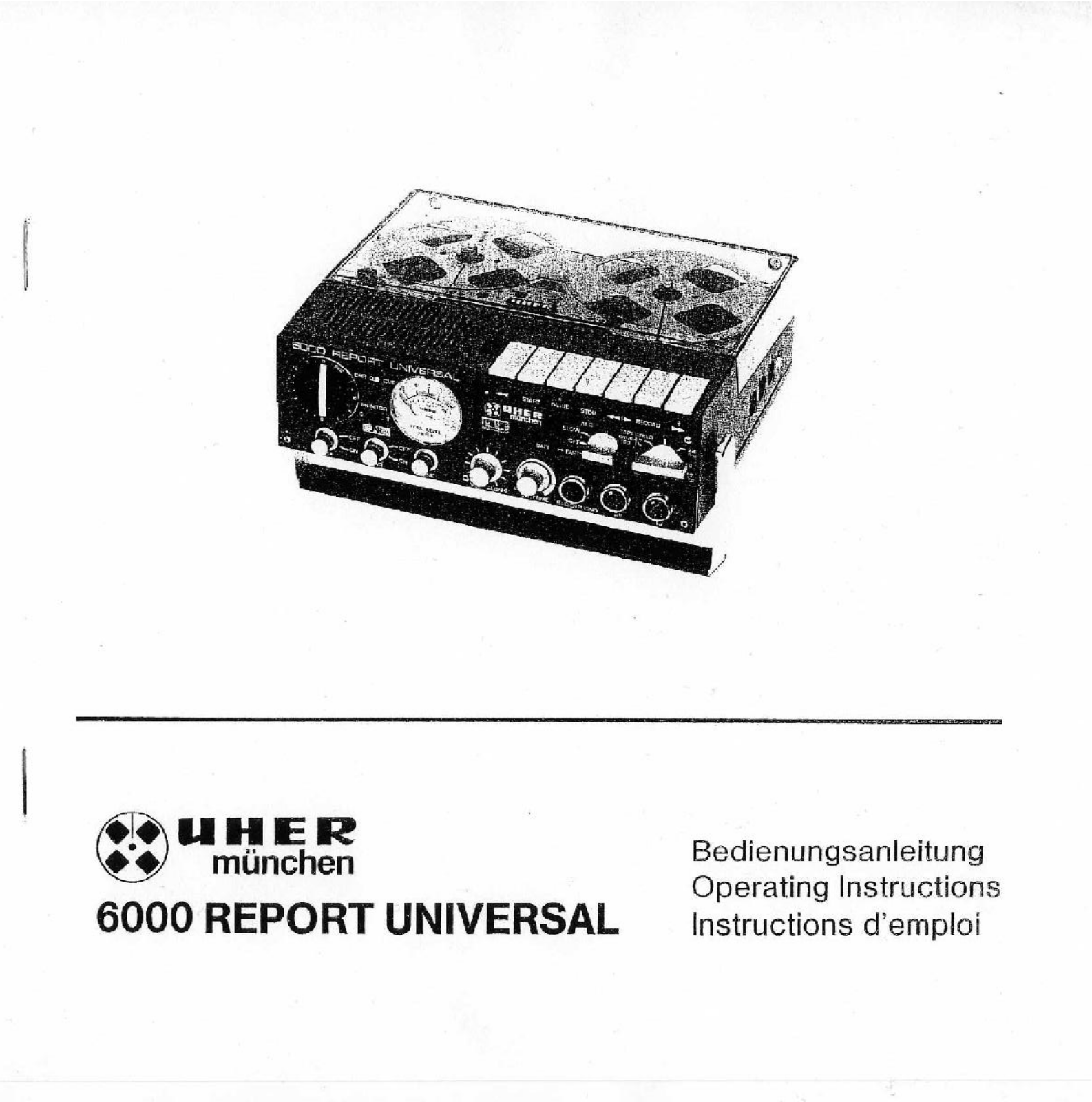 Uher 6000 Owners Manual