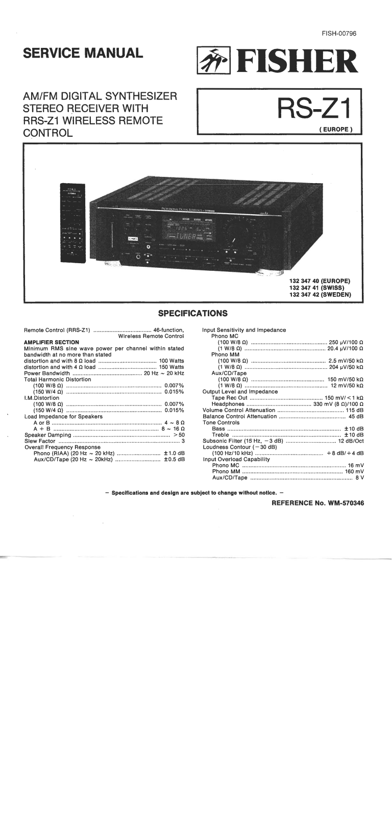 Fisher 200 Service manual