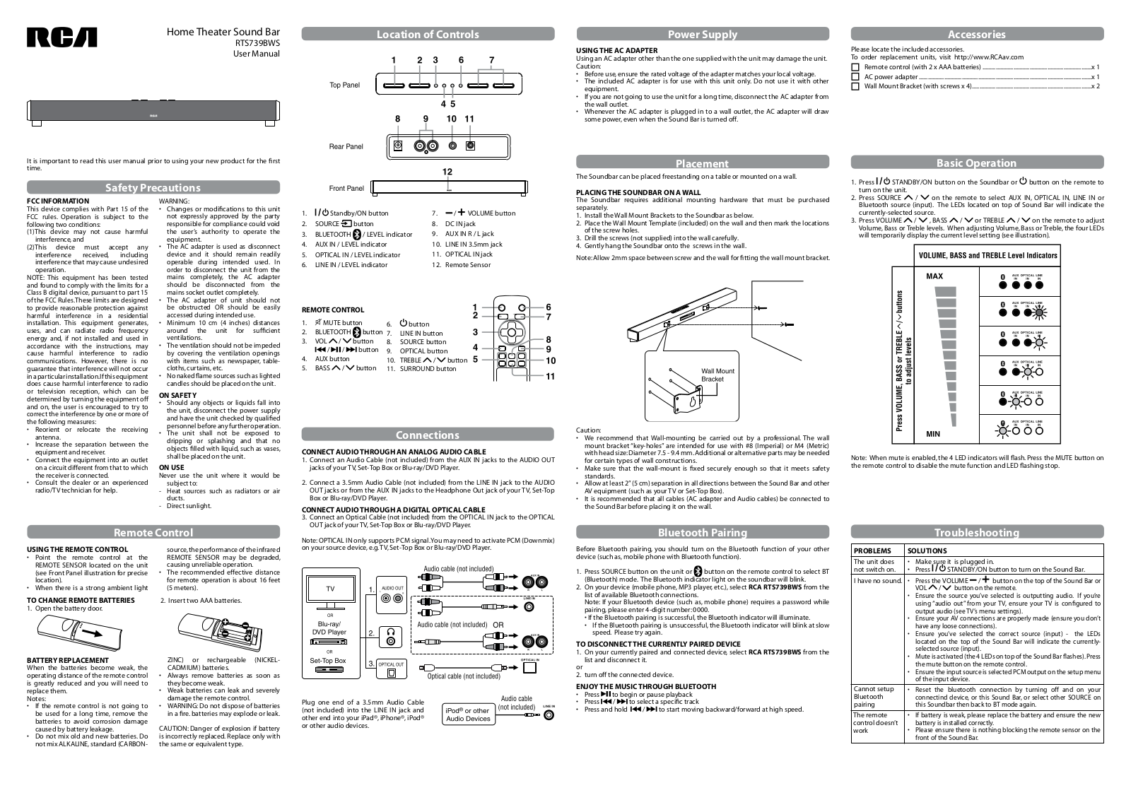 Alco Electronics RTS739BWS User Manual