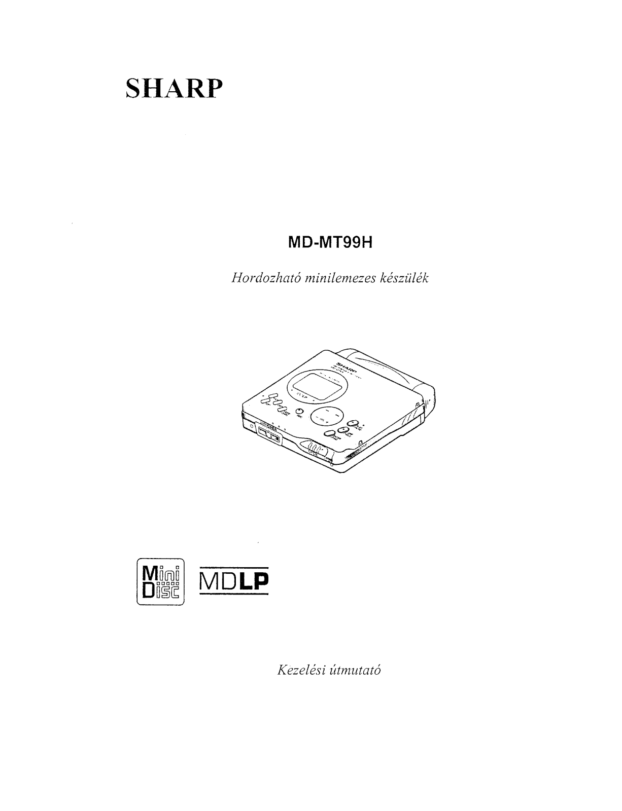 Sharp MD-MT99H User Manual