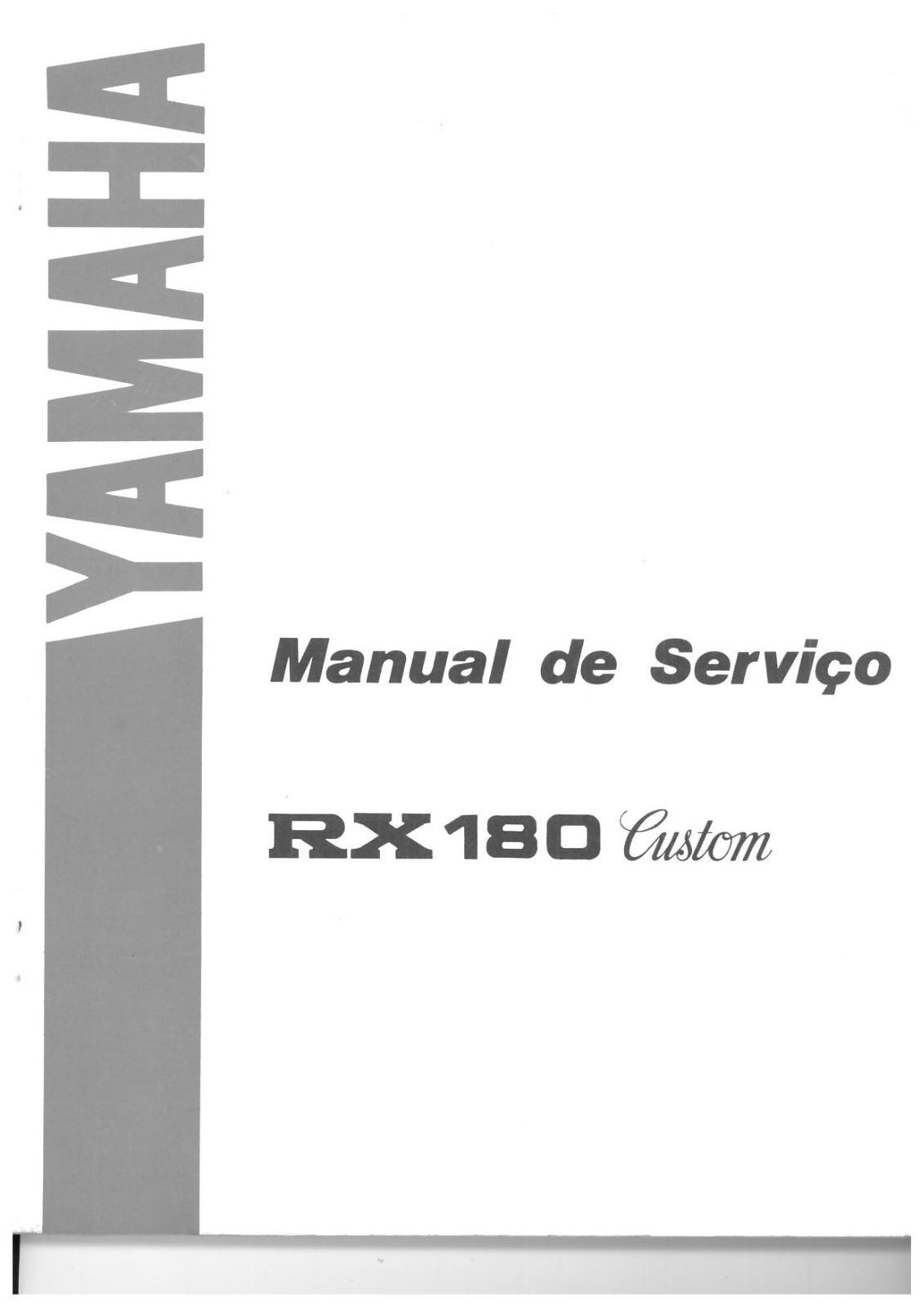 Yamaha RX 180 Service Manual