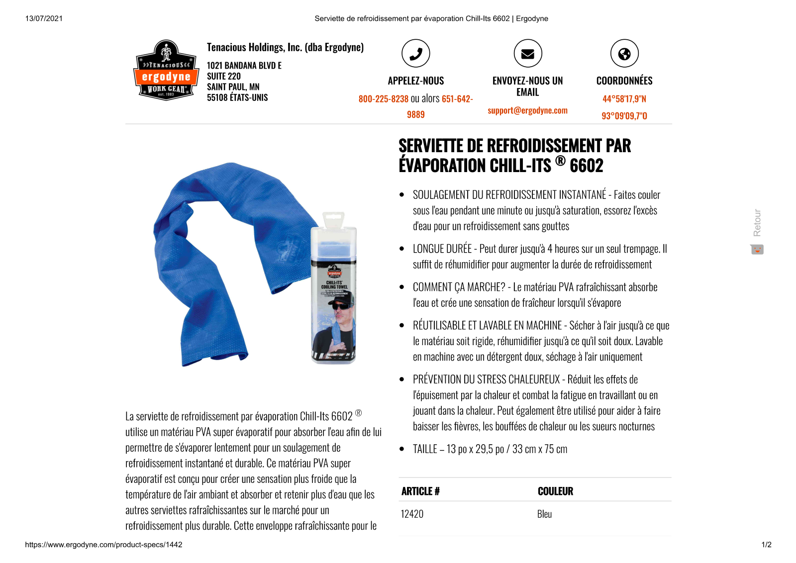 Ergodyne 6602 Specification - ManualMachine.com