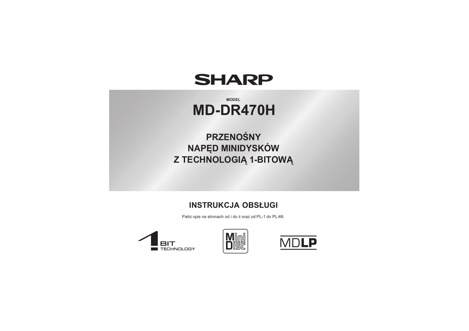 SHARP MD-DR470H User Manual