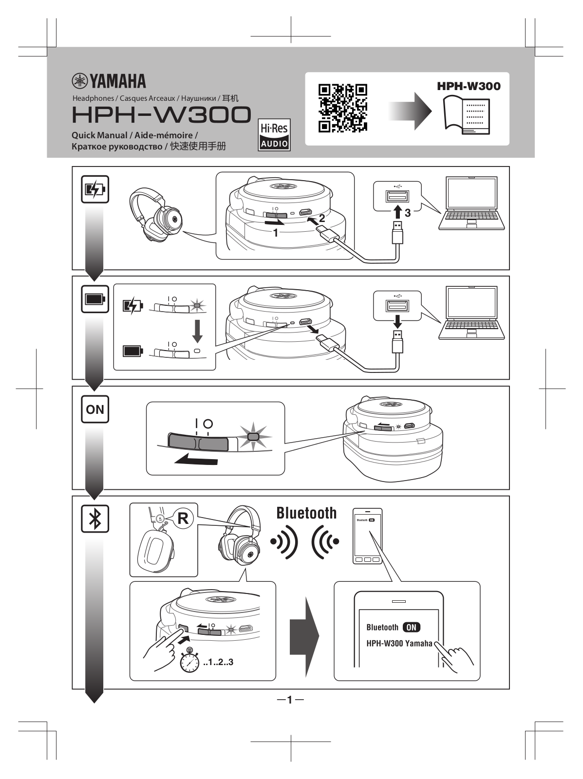 Yamaha HPH-W300 Quick User's Manual - ManualMachine.com