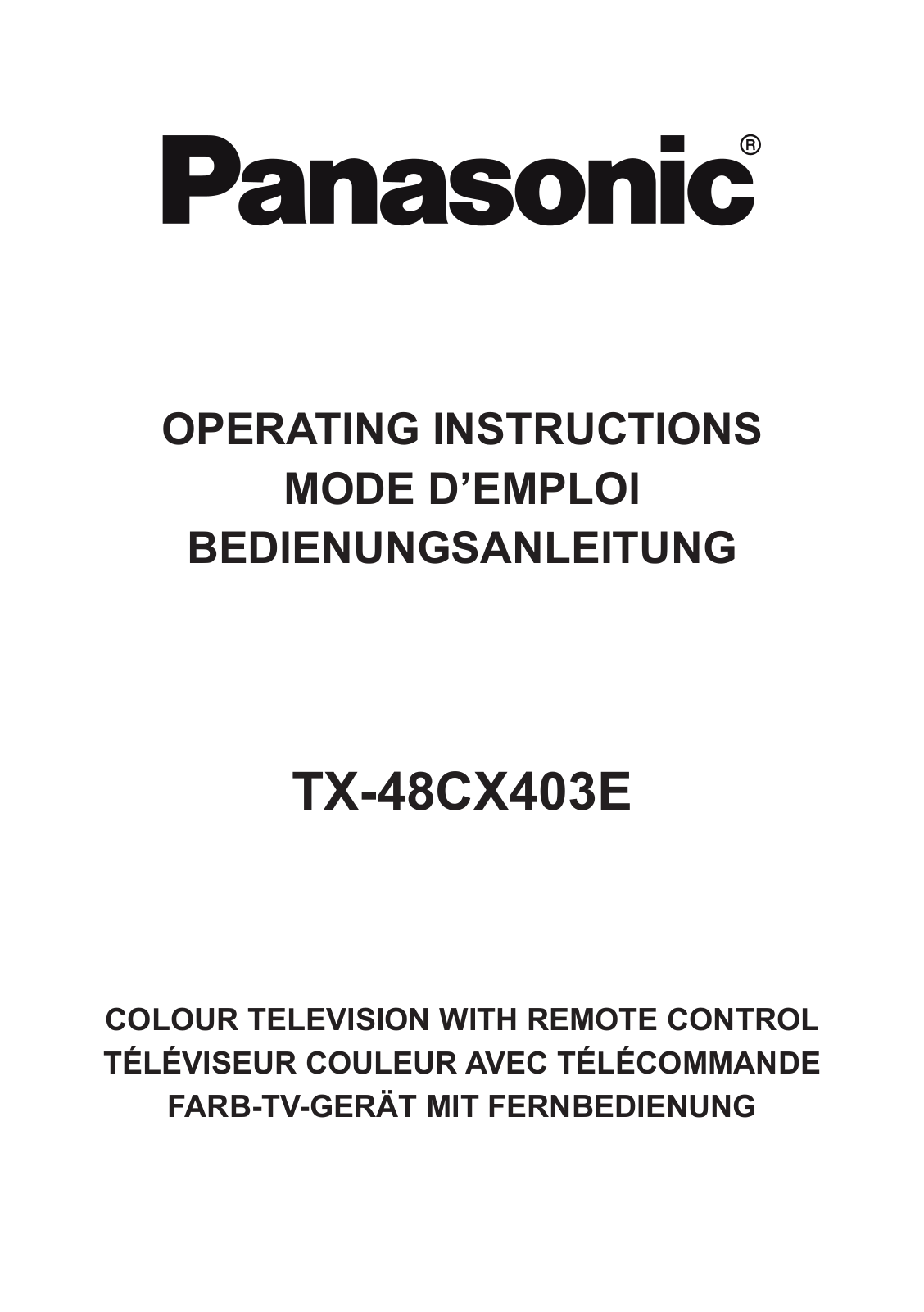 PANASONIC TX-48CX403E User Manual