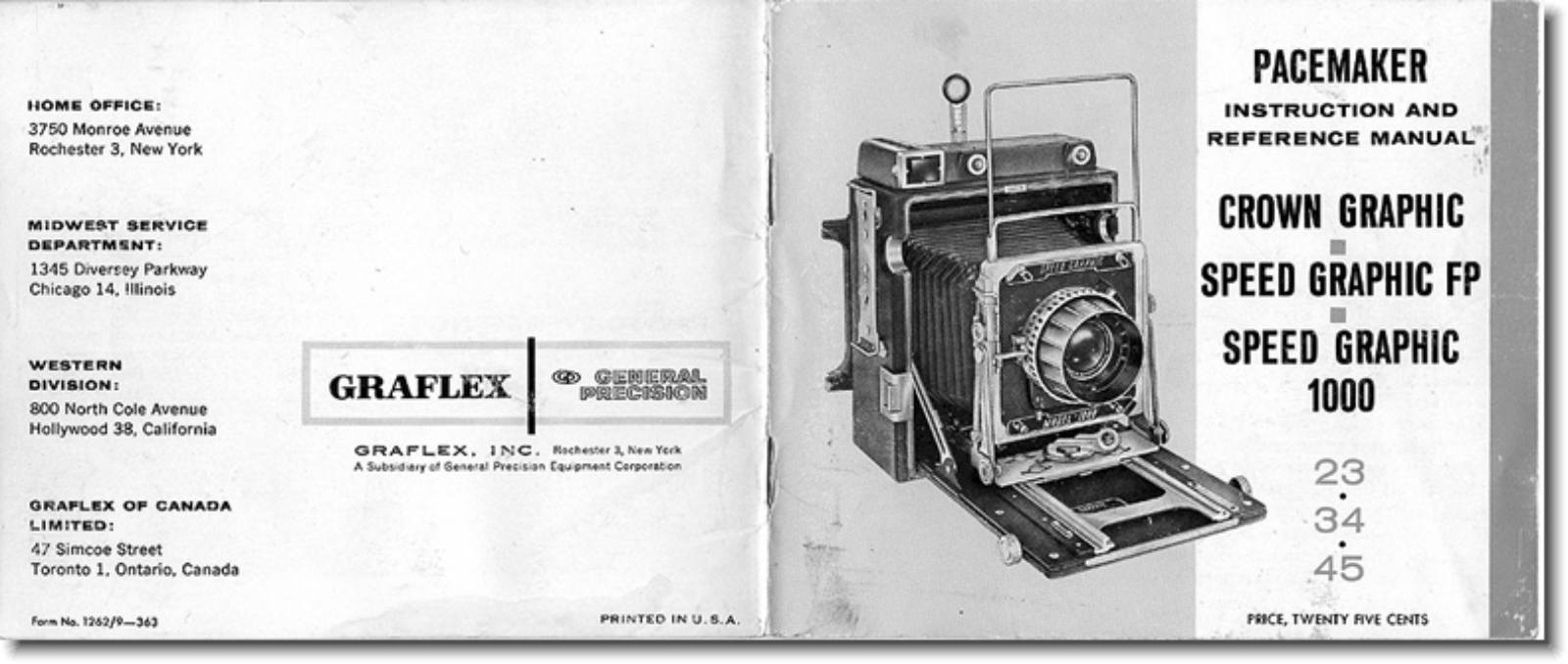 Graflex Pacemaker Instruction Manual