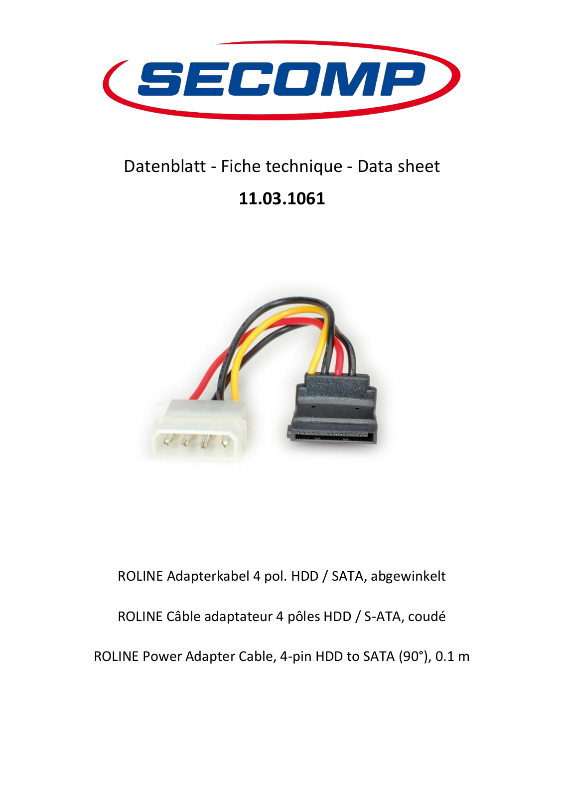ROLINE 11031061 Datasheet - ManualMachine.com