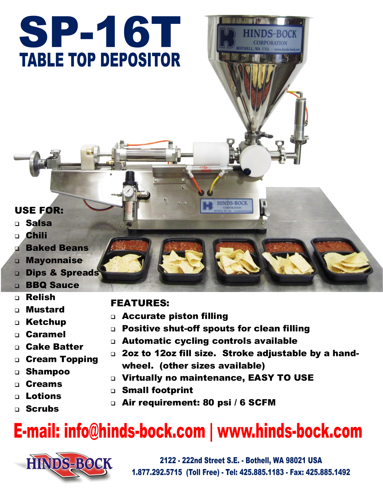 Hinds-Bock SP-16T User Manual