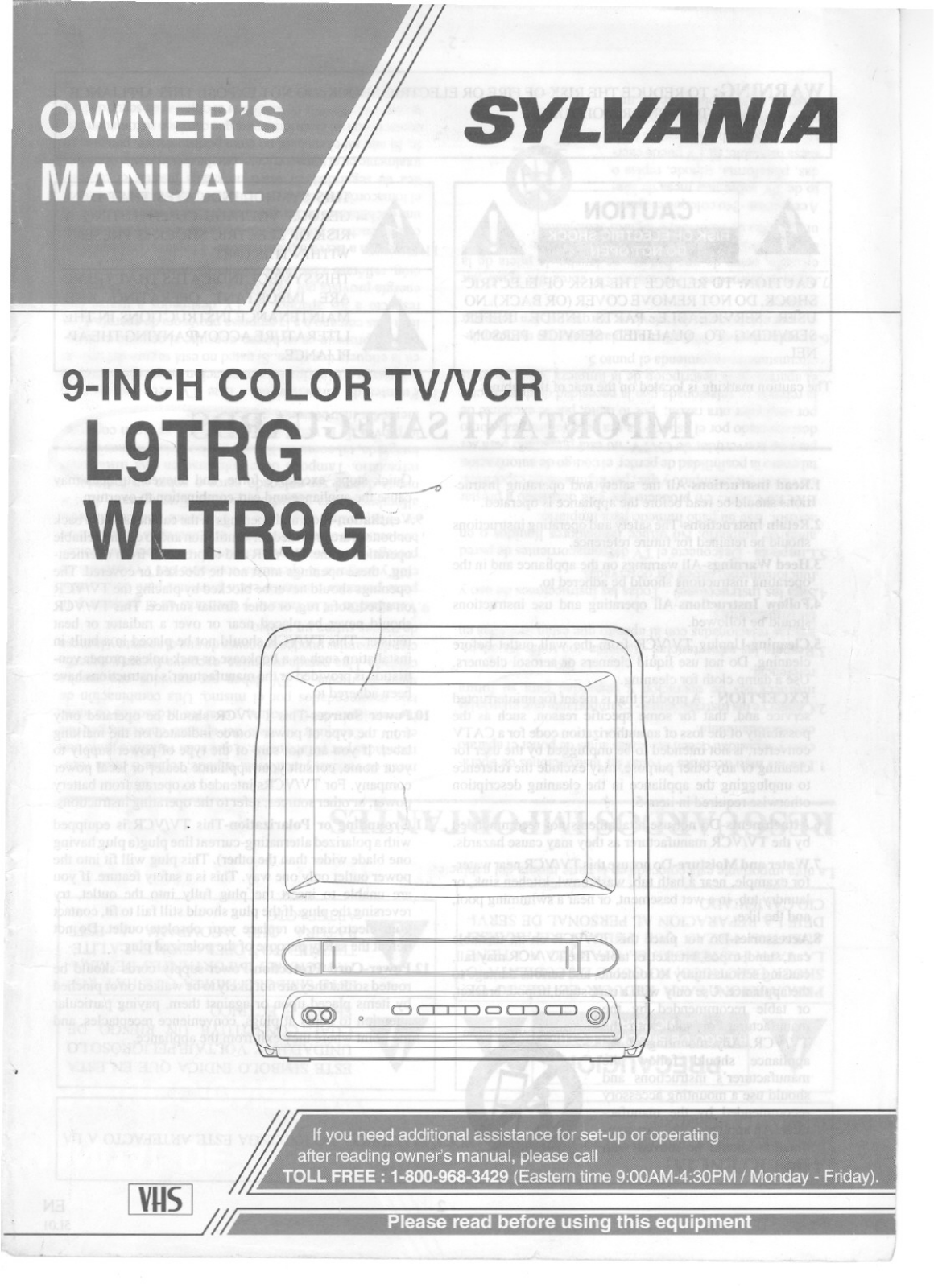 Sylvania L9TRG User Guide