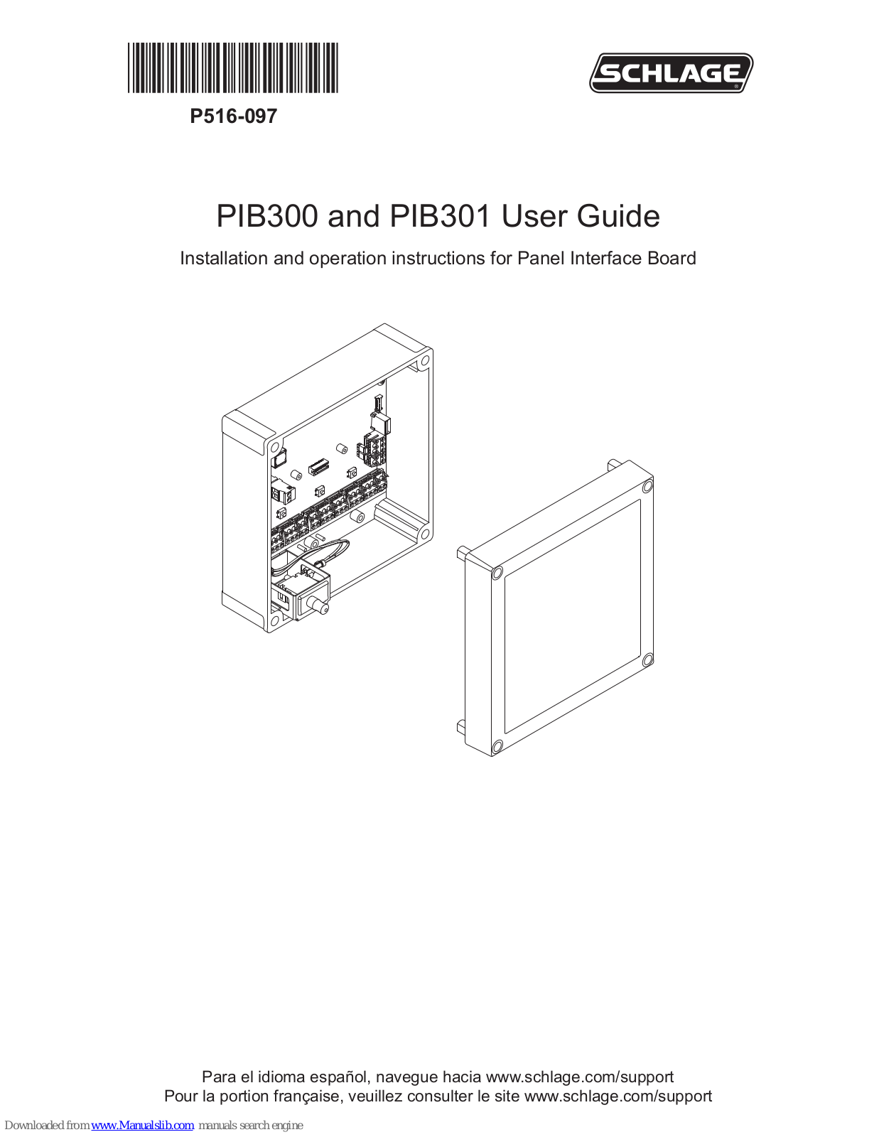 Schlage PIB300,PIB301 User Manual