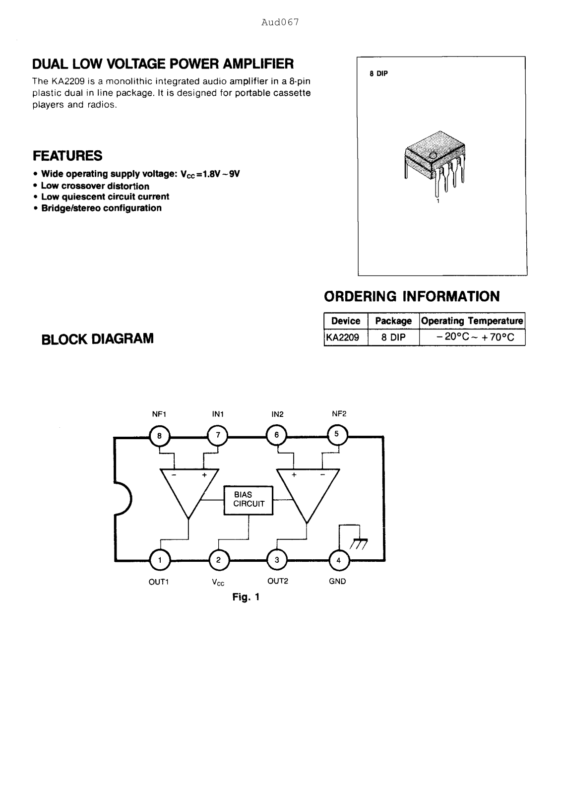 Samsung KA2209 Datasheet