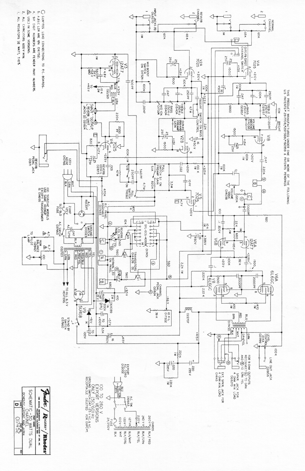 Fender 30 Schematic