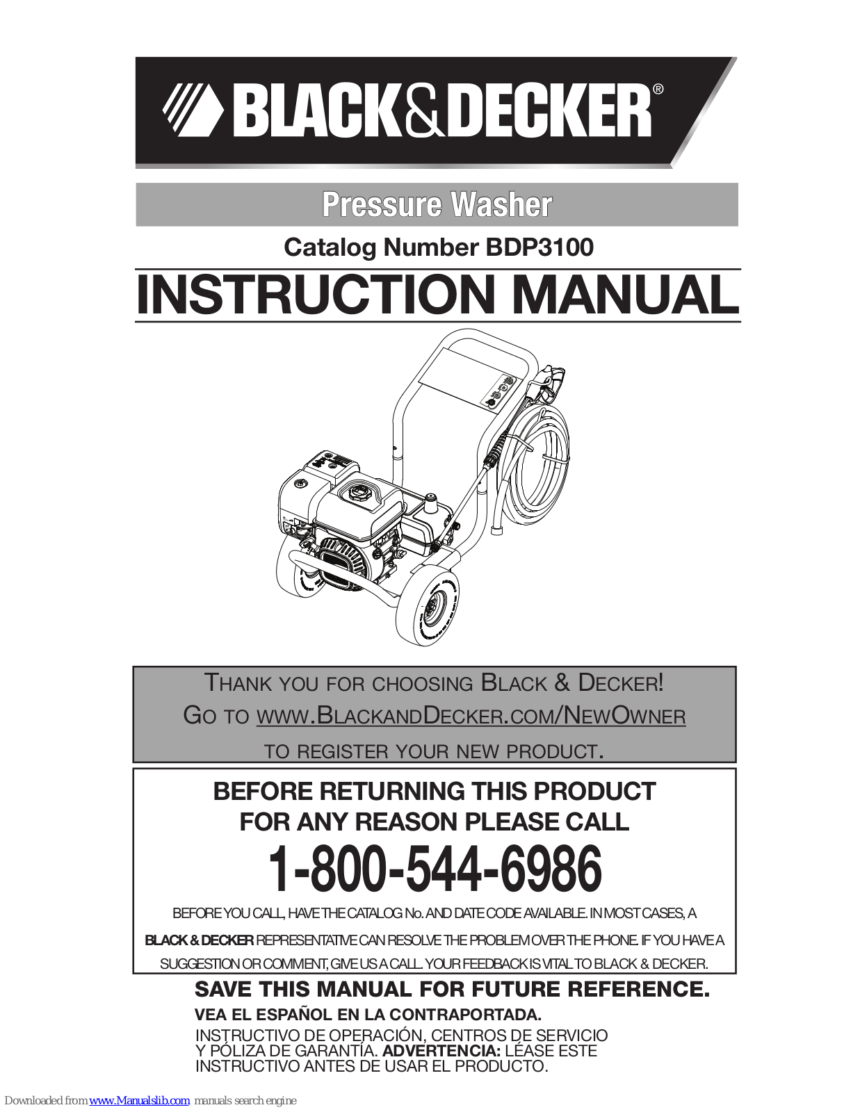 Black & Decker Bdp3100 Instruction Manual