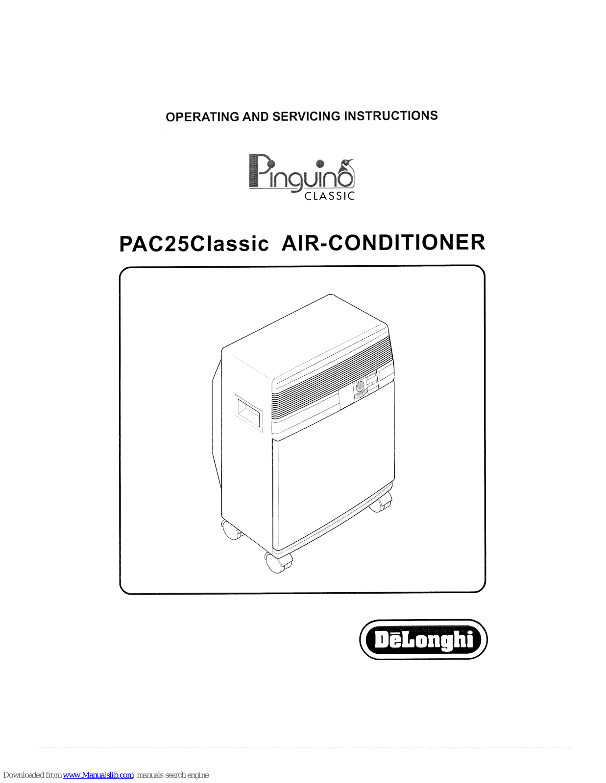 DèLonghi PINGUINA PAC25 Classic Operating And Service Instructions