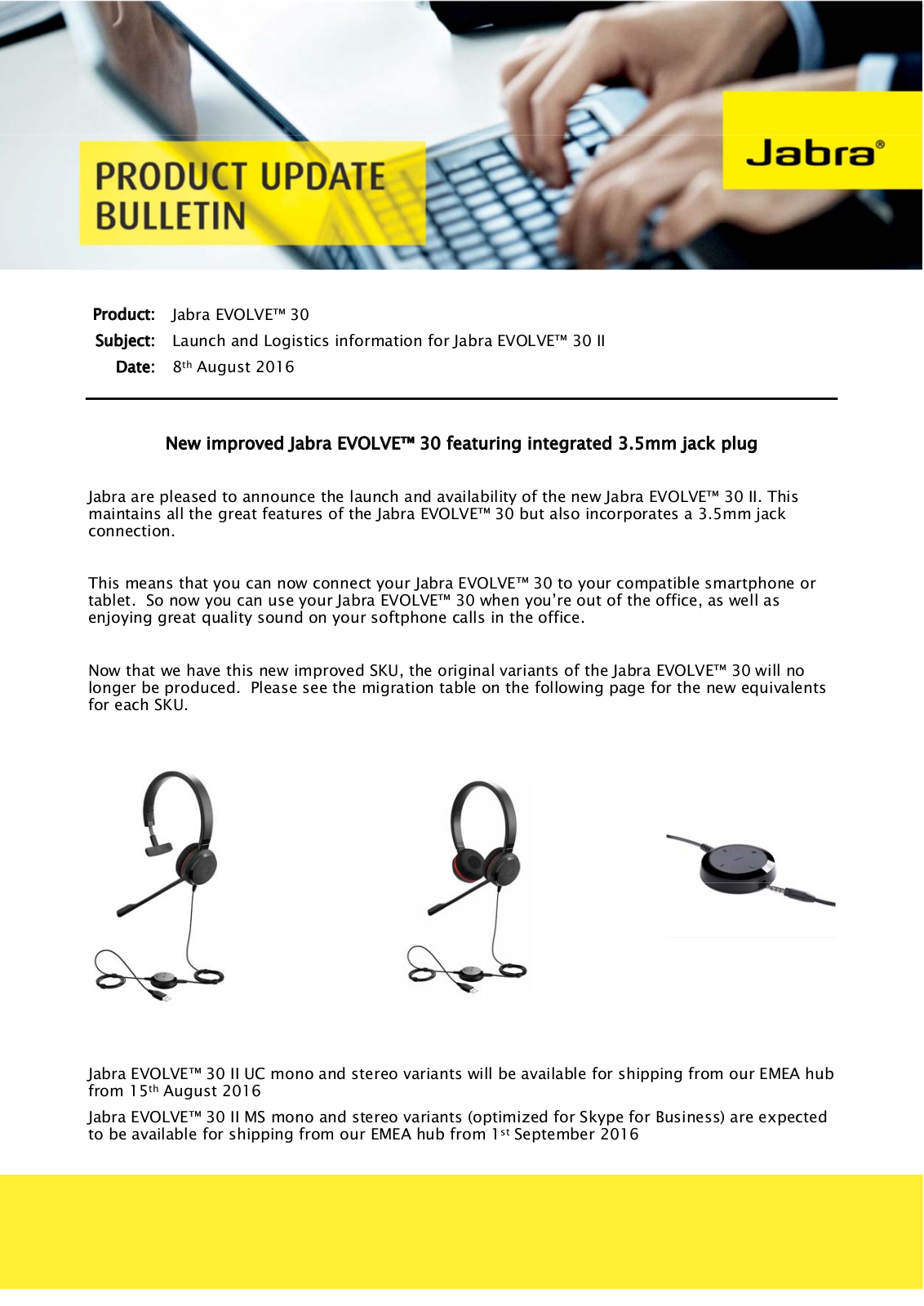 Jabra 5393-829-309 Product Data Sheet