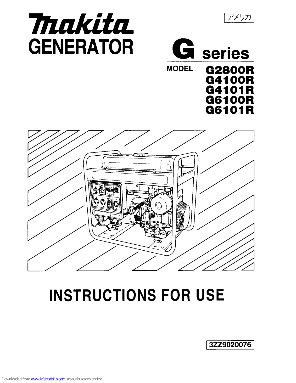 Makita G2800R, G4101R, G6100R, G6101R, RBC415 Instructions For Use Manual