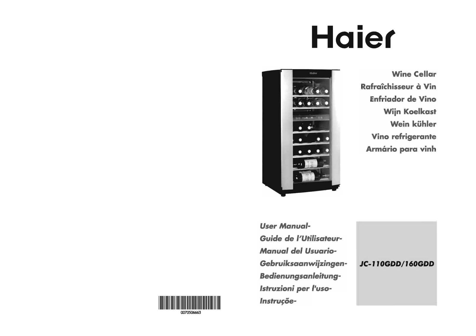 HAIER JC-160GDD User Manual