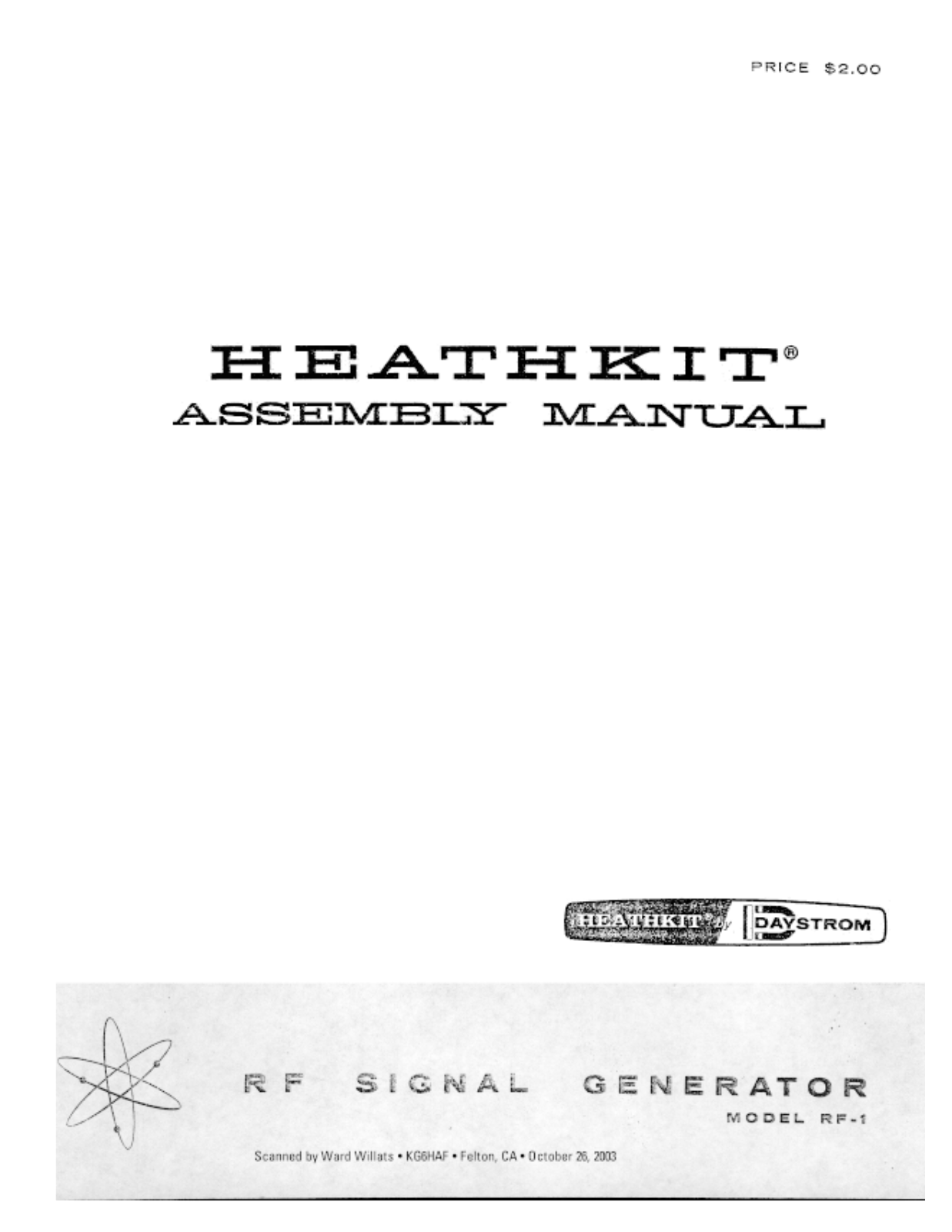 Heath Heathkit RF-1 User Manual