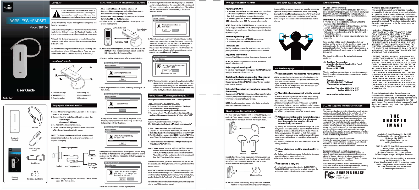 Sharper image SBT136 User Manual