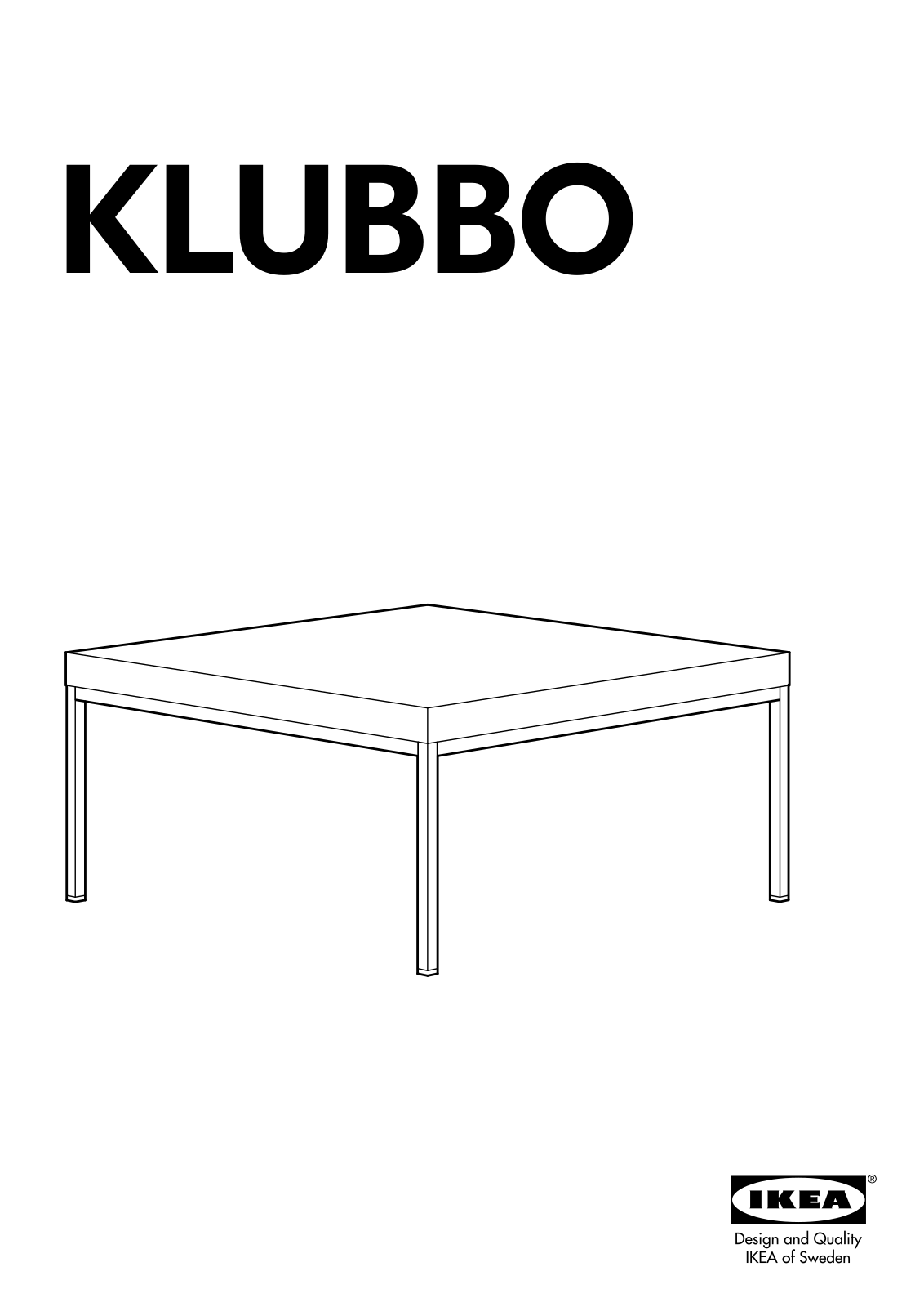 IKEA KLUBBO 78-78-37 User Manual