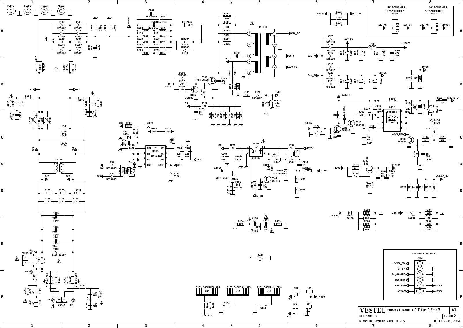 Vestel 17IPS12-R3 Schematic