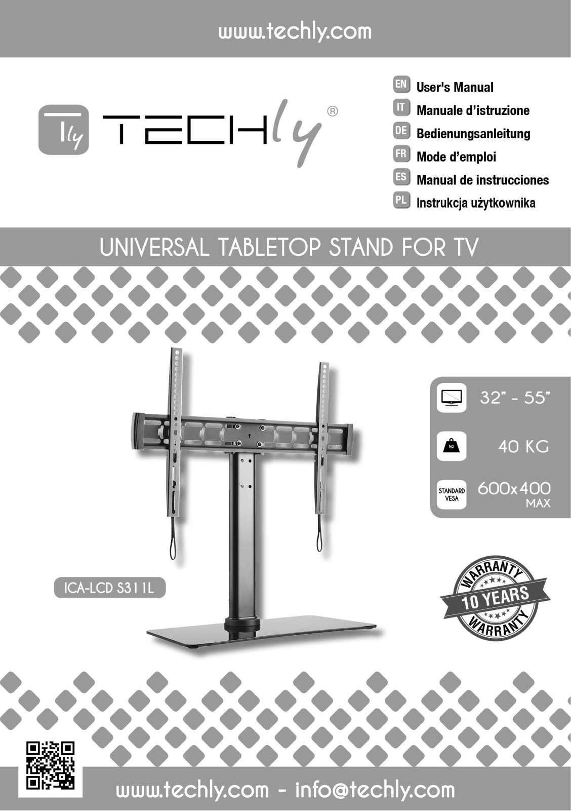 Techly ICA-LCD S311L User Manual