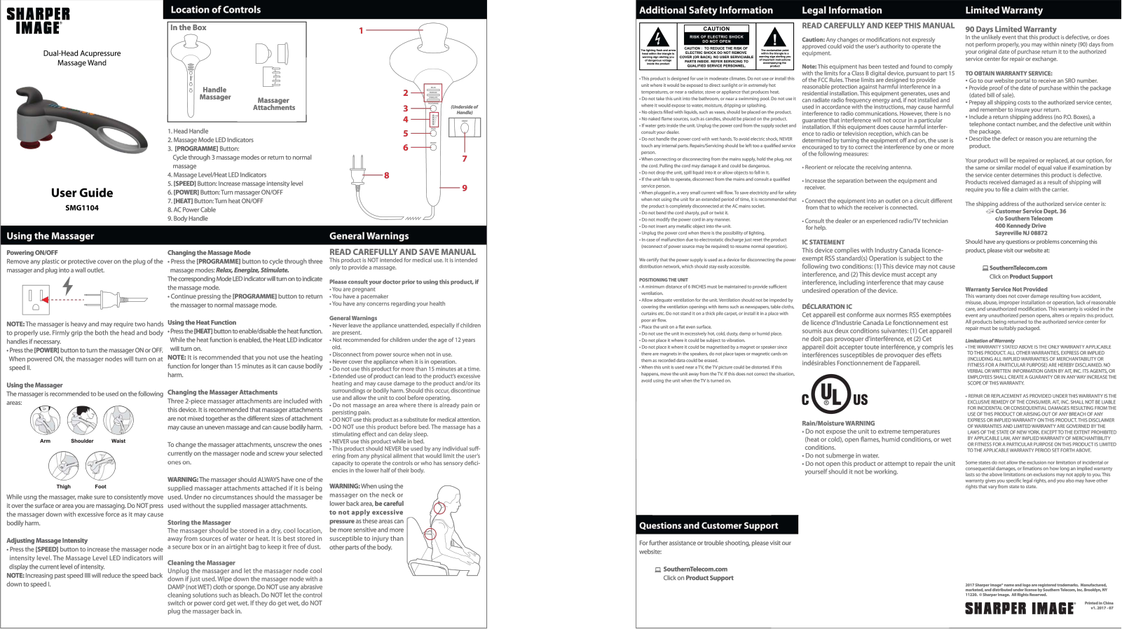 Sharper image SMG1104 User Manual