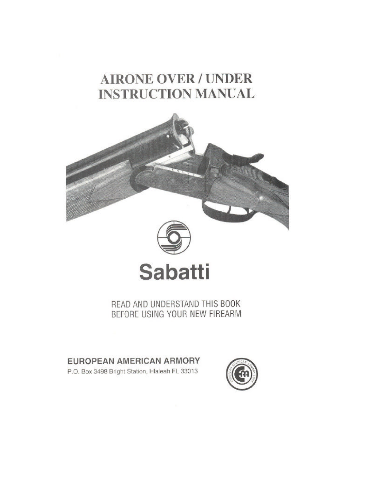 sabatti airone User Guide