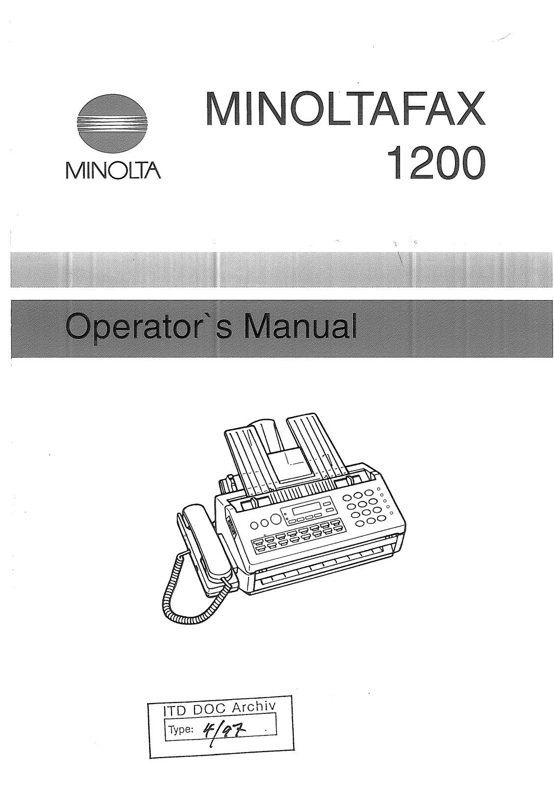 Konica Minolta MF1200 User Manual