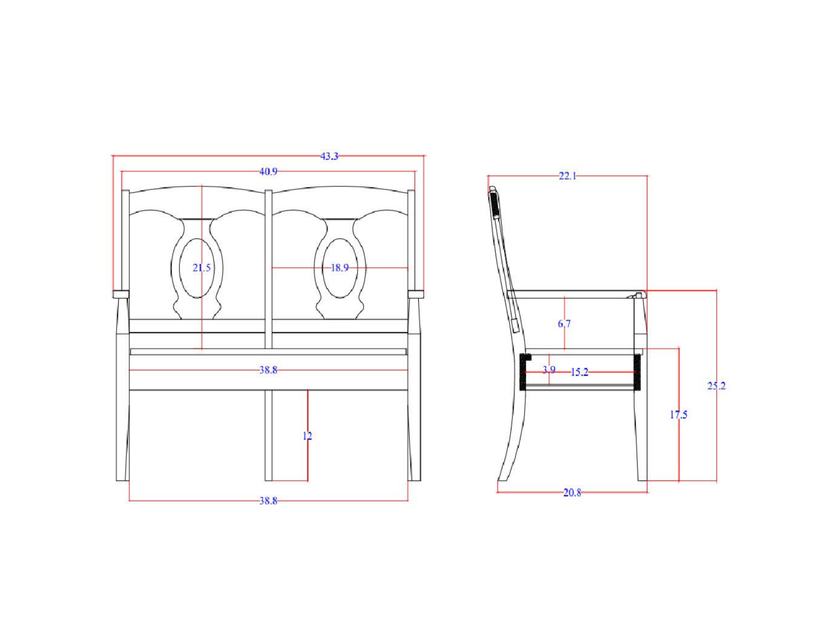 Three Posts™ THRE9539 Dimensions - ManualMachine.com