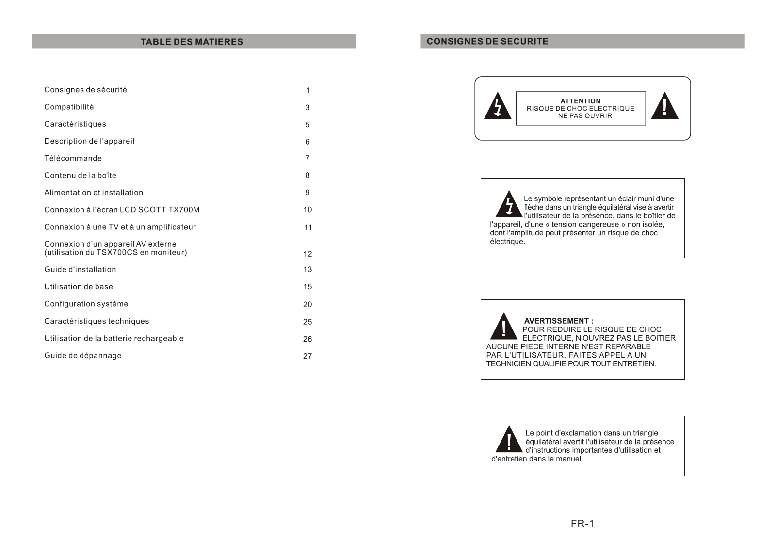 SCOTT TSX 702 TWIN User Manual