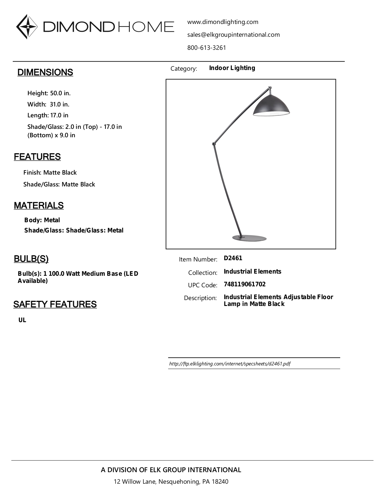 ELK Home D2461 User Manual