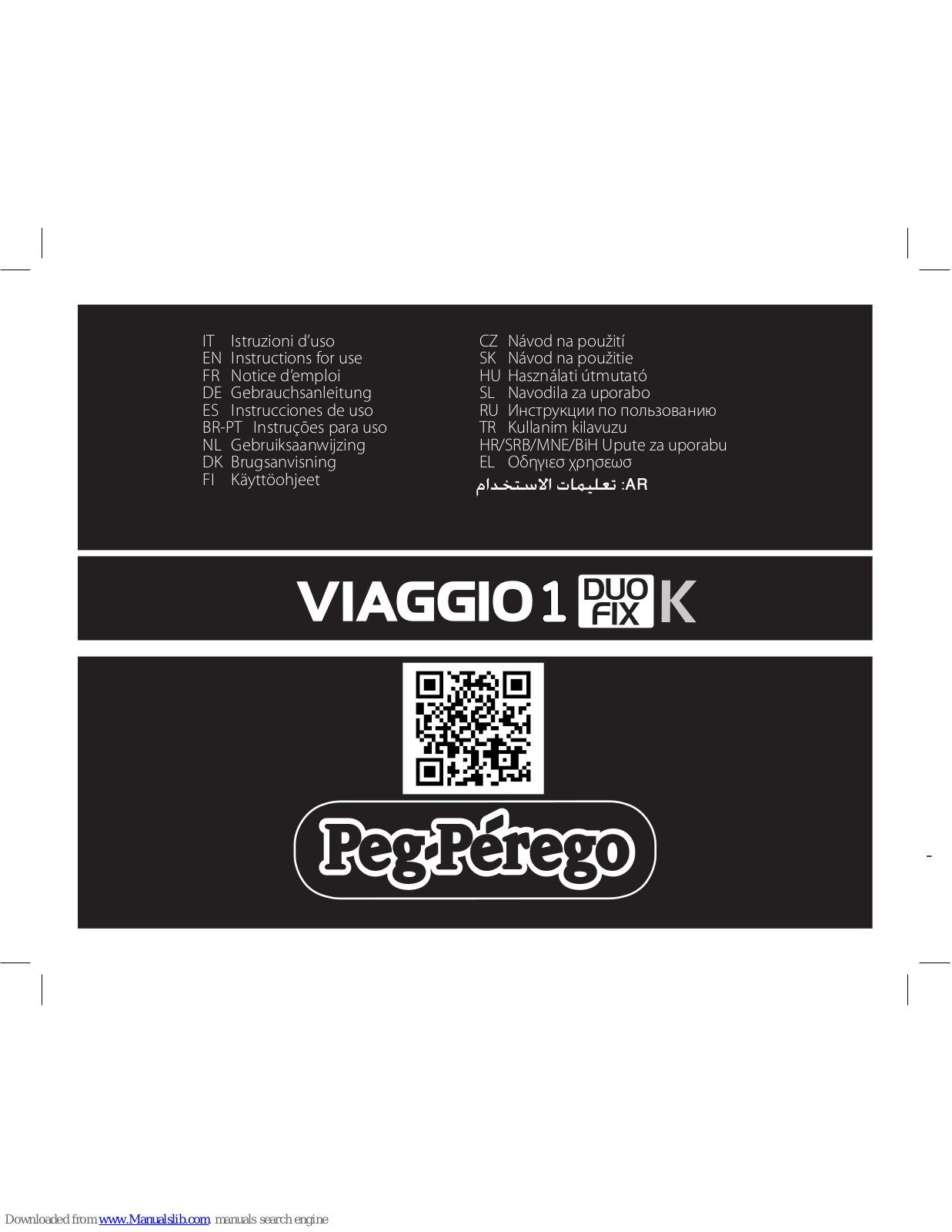 Peg-Perego Viaggio 1 Duo Fix K Instructions For Use Manual