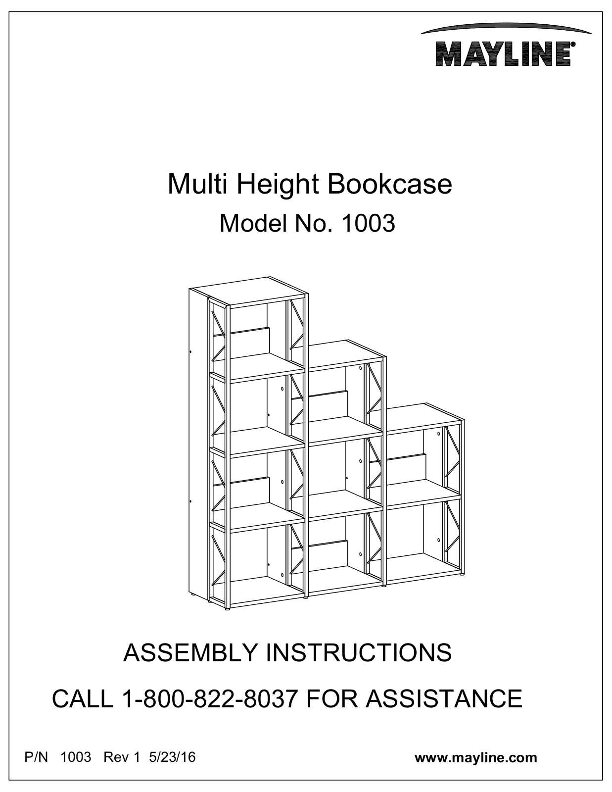 Safco 1003WW, 1003BN, 1003BB Assembly Guide