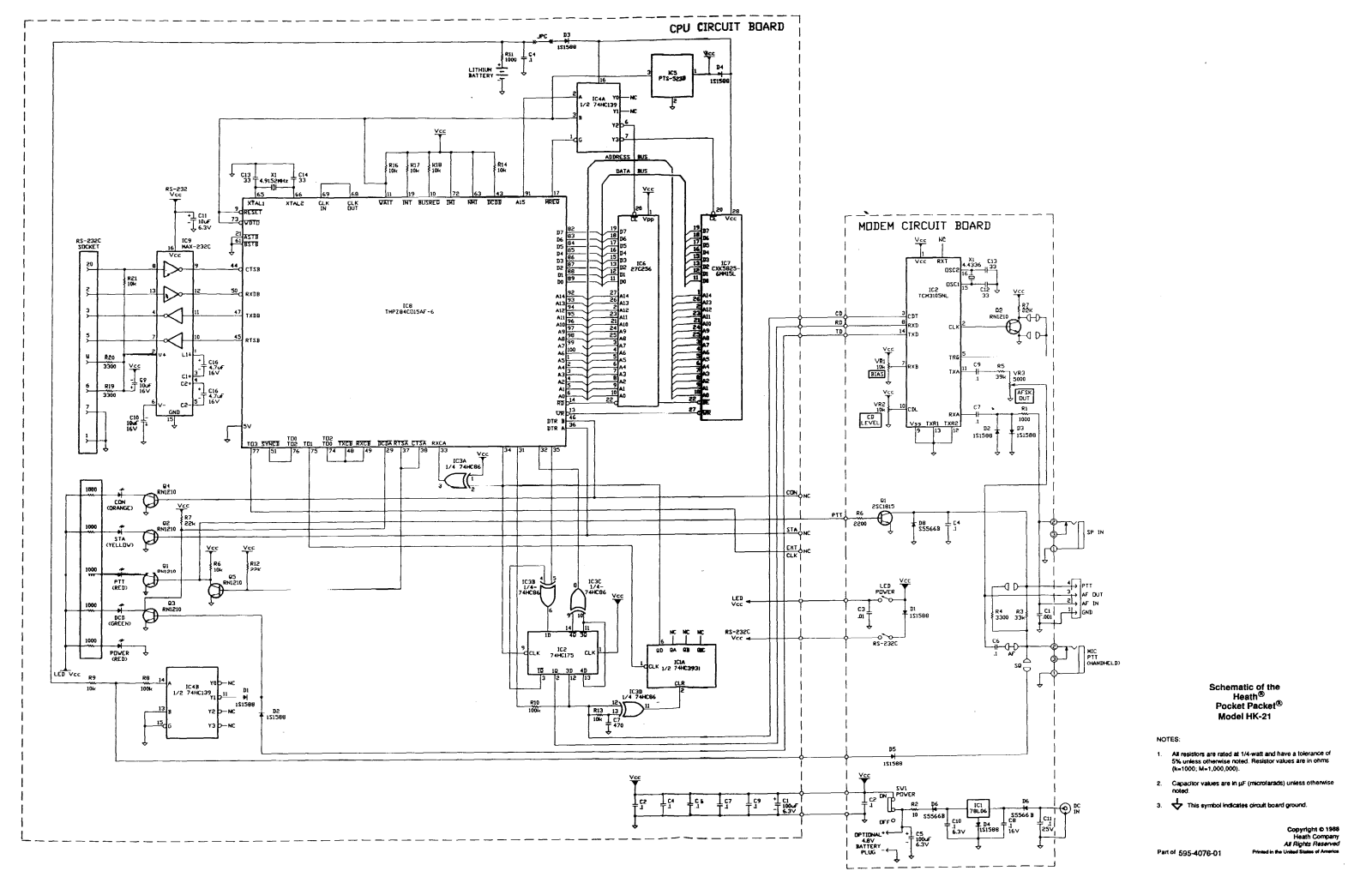 Heath Company HK-21 Schematic