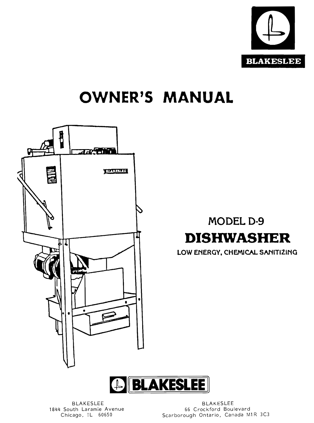 Blakeslee D-9 Parts List