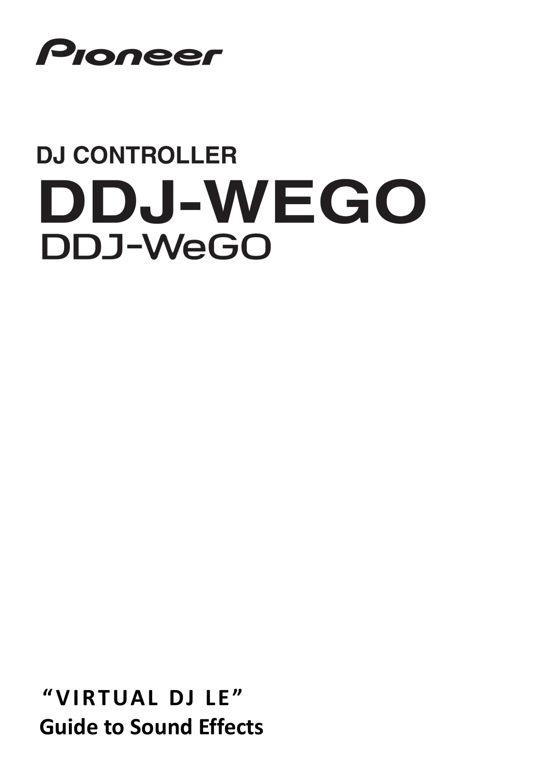 Pioneer DDJWEGO User Manual