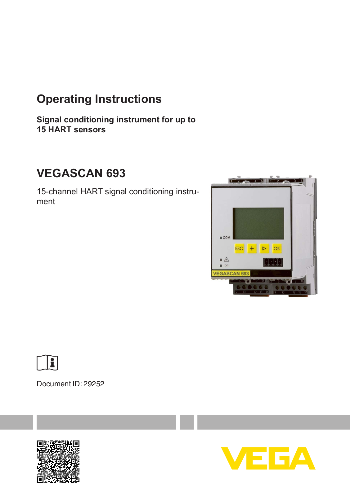 VEGA SCAN693 User Manual