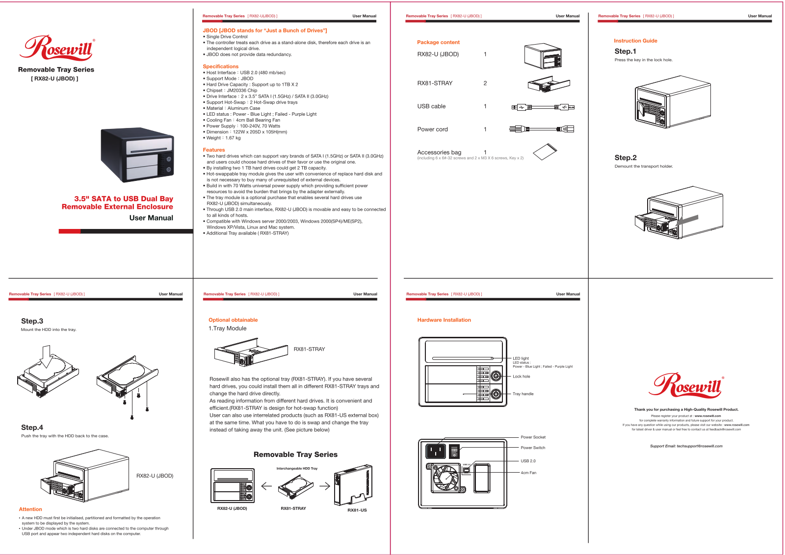 Rosewill RX82-U-JBOD User Manual